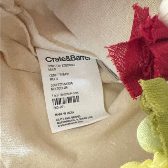 Crate&Barrel Multicolor Holiday Stockings - Picture 5 of 5